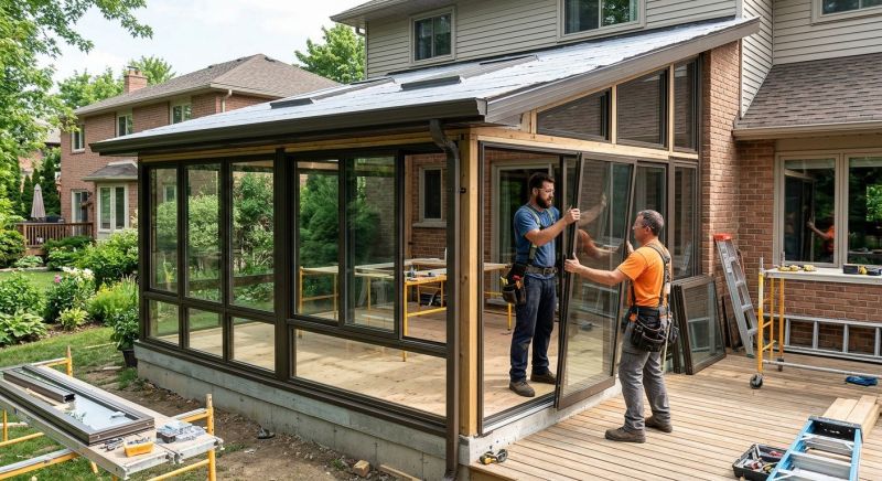 Enclosed Patio Installation project example