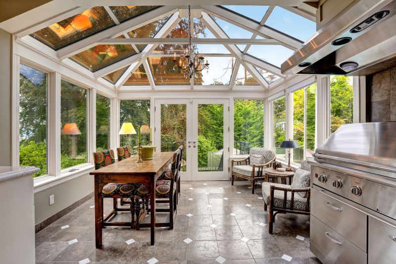 Sunroom with Skylights